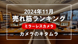 2024年11月 ミラーレスカメラ 売れ筋ランキングを紹介！｜カメラのキタムラ